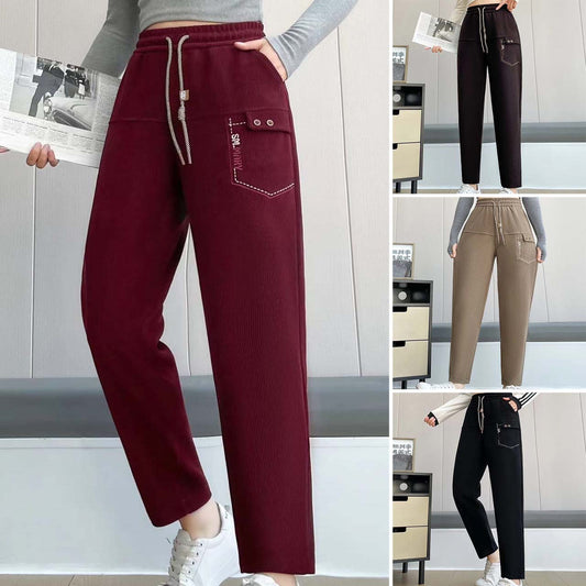 👖 Pantaloni casual pentru femei cu picioare drepte și buzunare